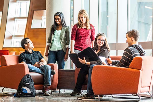 A group of students