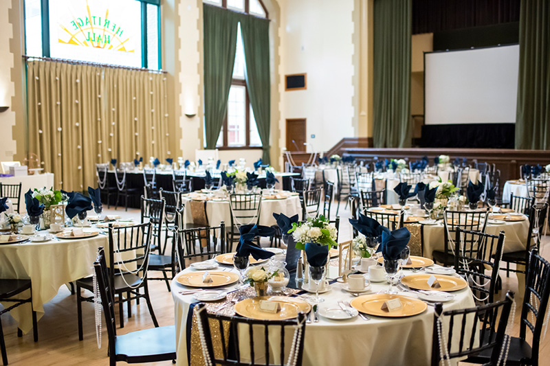 Wedding setup in Macdonald Hall