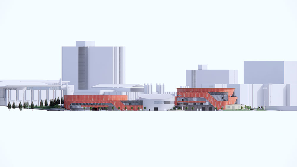 Rendering of the exterior design concept for the new Taylor Family Campus Centre