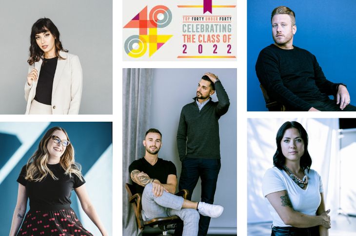 collage of 2022 Top 40 Under 40 recipients